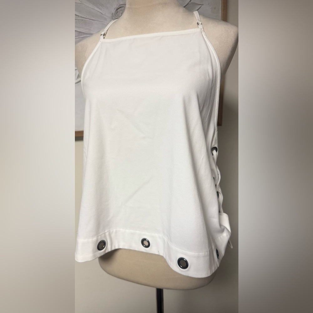 Free People White top with Button Accents